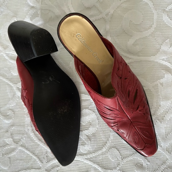 Cold Water Creek Red Cowboy | Slide On Mules - Picture 3 of 5